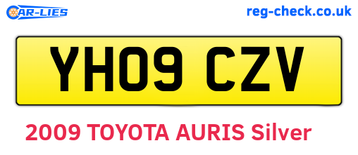 YH09CZV are the vehicle registration plates.