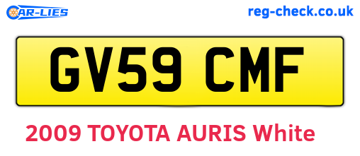 GV59CMF are the vehicle registration plates.
