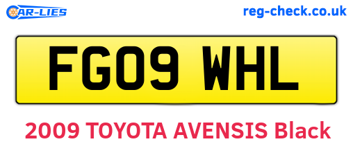 FG09WHL are the vehicle registration plates.