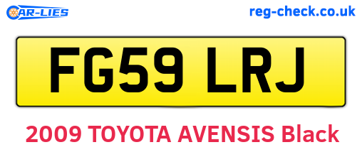 FG59LRJ are the vehicle registration plates.