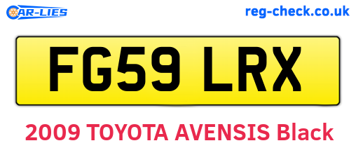 FG59LRX are the vehicle registration plates.