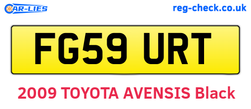 FG59URT are the vehicle registration plates.