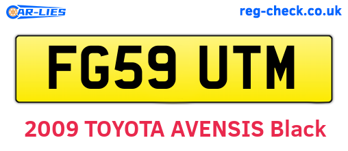 FG59UTM are the vehicle registration plates.