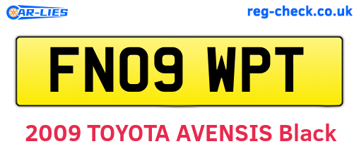FN09WPT are the vehicle registration plates.