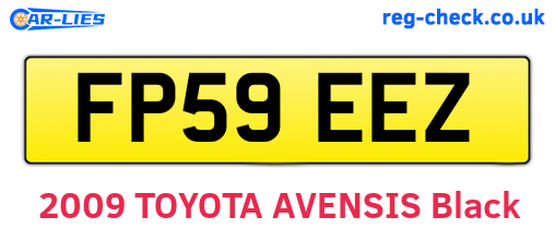 FP59EEZ are the vehicle registration plates.