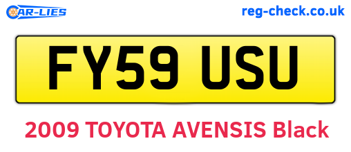 FY59USU are the vehicle registration plates.