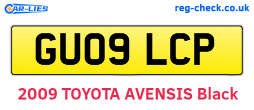 GU09LCP are the vehicle registration plates.