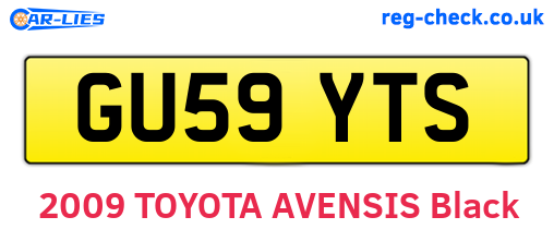 GU59YTS are the vehicle registration plates.
