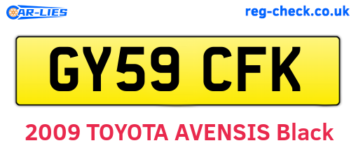GY59CFK are the vehicle registration plates.