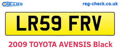 LR59FRV are the vehicle registration plates.