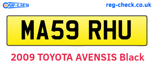 MA59RHU are the vehicle registration plates.