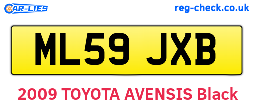 ML59JXB are the vehicle registration plates.