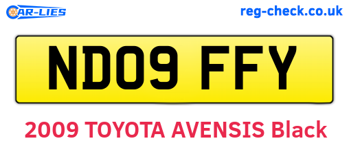 ND09FFY are the vehicle registration plates.