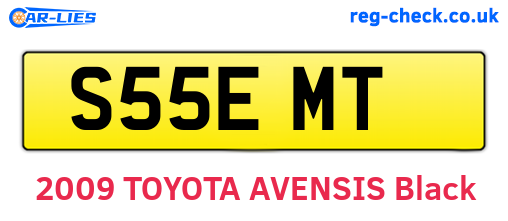 S55EMT are the vehicle registration plates.