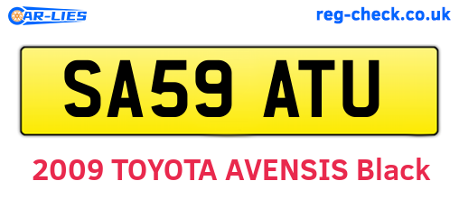 SA59ATU are the vehicle registration plates.