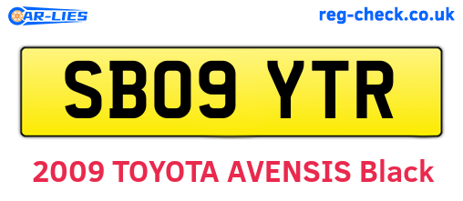 SB09YTR are the vehicle registration plates.