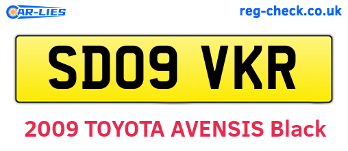 SD09VKR are the vehicle registration plates.