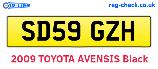 SD59GZH are the vehicle registration plates.