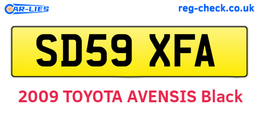 SD59XFA are the vehicle registration plates.