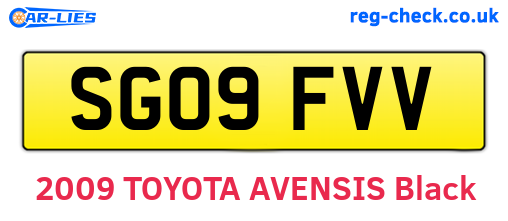 SG09FVV are the vehicle registration plates.