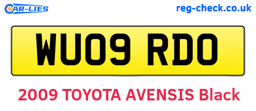 WU09RDO are the vehicle registration plates.