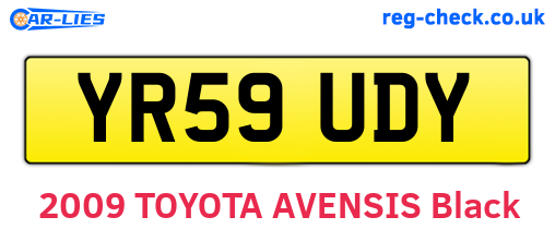 YR59UDY are the vehicle registration plates.