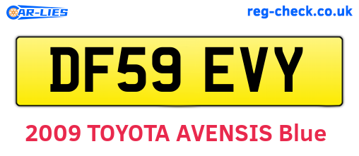DF59EVY are the vehicle registration plates.