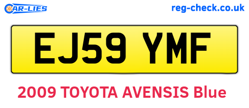 EJ59YMF are the vehicle registration plates.