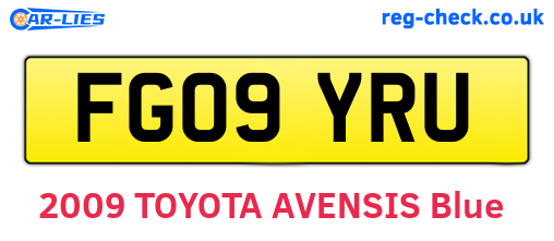 FG09YRU are the vehicle registration plates.