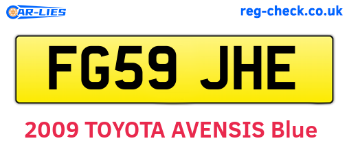 FG59JHE are the vehicle registration plates.