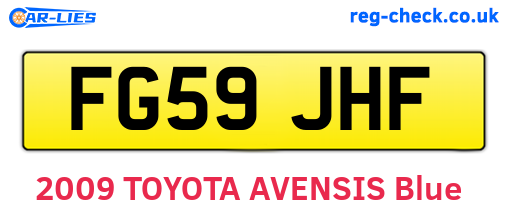 FG59JHF are the vehicle registration plates.