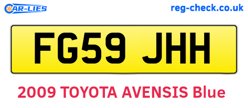 FG59JHH are the vehicle registration plates.