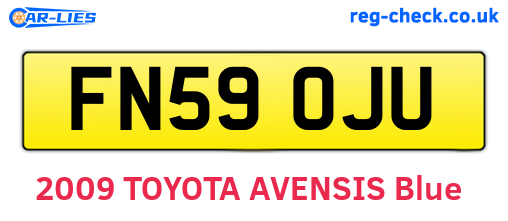FN59OJU are the vehicle registration plates.
