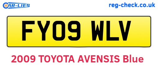 FY09WLV are the vehicle registration plates.