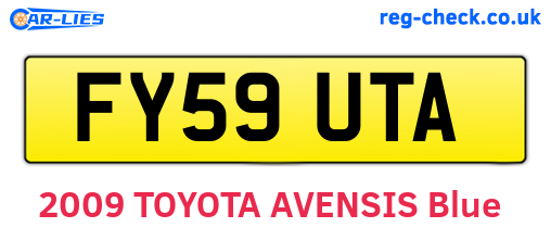 FY59UTA are the vehicle registration plates.