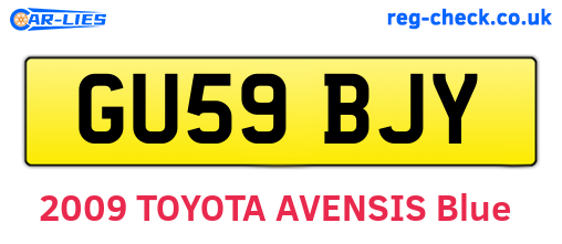 GU59BJY are the vehicle registration plates.