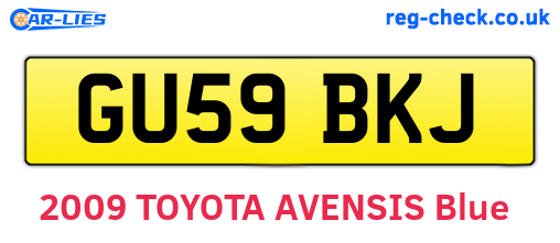 GU59BKJ are the vehicle registration plates.