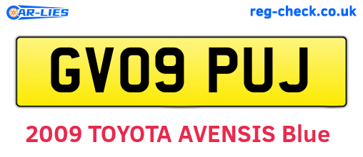 GV09PUJ are the vehicle registration plates.