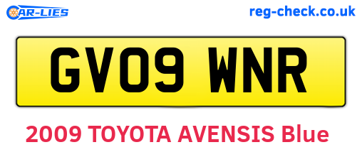 GV09WNR are the vehicle registration plates.