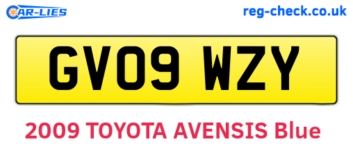 GV09WZY are the vehicle registration plates.