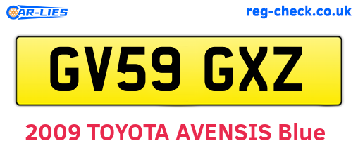 GV59GXZ are the vehicle registration plates.