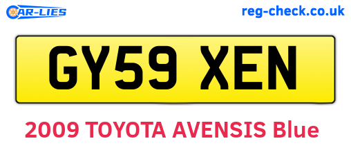 GY59XEN are the vehicle registration plates.