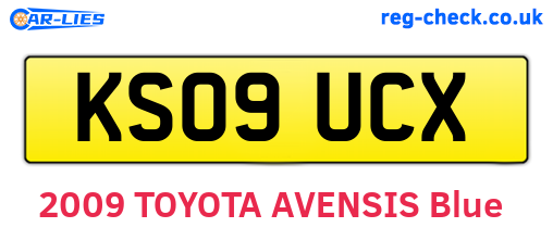 KS09UCX are the vehicle registration plates.