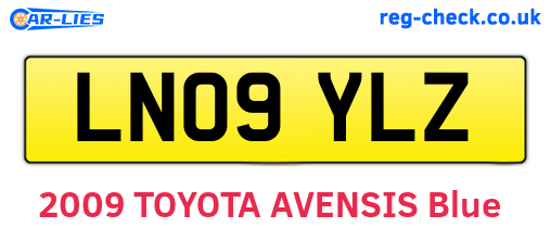 LN09YLZ are the vehicle registration plates.