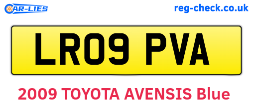 LR09PVA are the vehicle registration plates.
