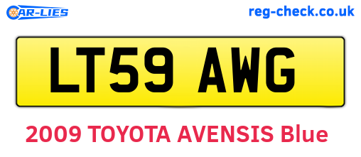 LT59AWG are the vehicle registration plates.