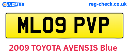 ML09PVP are the vehicle registration plates.