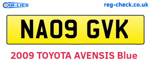 NA09GVK are the vehicle registration plates.