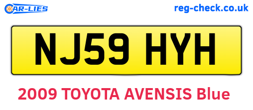 NJ59HYH are the vehicle registration plates.