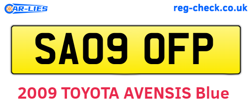 SA09OFP are the vehicle registration plates.